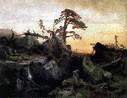 Hermann August Cappelen Sterbender Urwald, Nationalgalerie Oslo oil painting artist